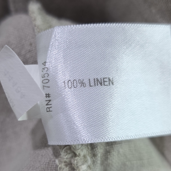 Orvis 100% Linen Classic Long Sleeve Button Up Blazer w/Pockets in Beige.  M - Picture 3 of 7